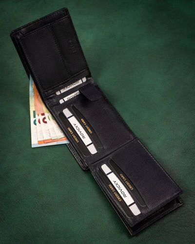 duży, skórzany portfel męski z systemem rfid - rovicky na Arena.pl