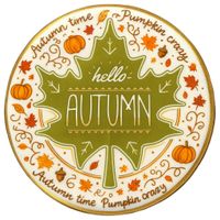 CIASTKO LUKROWANE GREEN AUTUMN ROZ.M KOŁO JESIEŃ RĘCZNIE ROBIONE