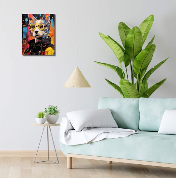 Obraz 30x40cm Kot w Miejskim Stylu zdjęcie 2