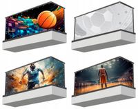 Osłona balkonowa mata ozdobna na balkon na wymiar KOSZYKÓWKA PIŁKA NOŻNA