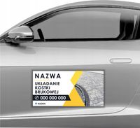 MAGNES NA SAMOCHÓD AUTO MAGNETYCZNA REKLAMA 60X30 układanie kostki brukowej