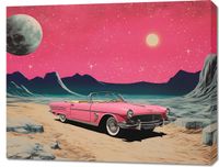 Obraz 90x70cm Kabriolet W Kosmosie