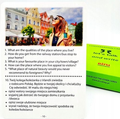 Karty konwersacyjne Let's talk and write na Arena.pl