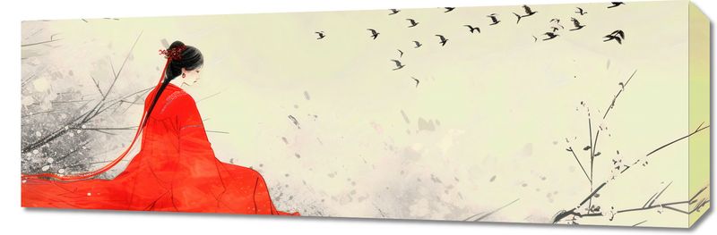 Obraz 90x30cm Diva Na Gałęzi zdjęcie 1