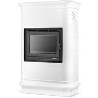 Piec kominek piecyk koza kaflowy ceramiczny obudowa kominkowa ROMA Biała