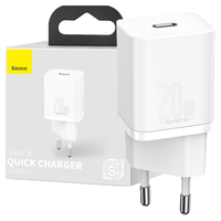 ładowarka sieciowa baseus super si quick charger 1c 20w (biała)