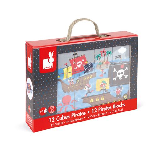 Klocki puzzle 6w1 Piraci Janod na Arena.pl