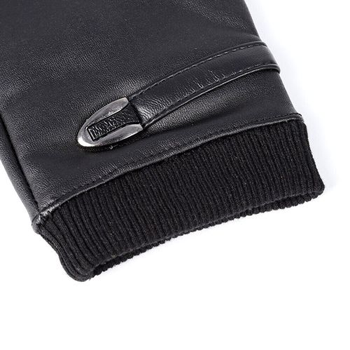 Czarne Skórzane Mitenki Męskie na Arena.pl