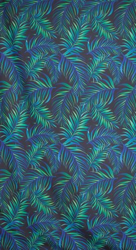 Zasłona gotowa na przelotkach PALMS 140x250 czarna zielona w liście na Arena.pl
