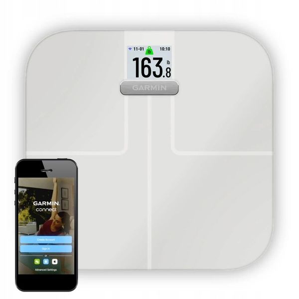 Inteligentna waga Garmin Index S2 Biała zdjęcie 1