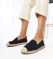 Czarne espadryle na platformie Luna 38
