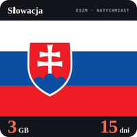 Karta eSIM Internet Słowacja 3 GB na 15 dni - bez rejestracji