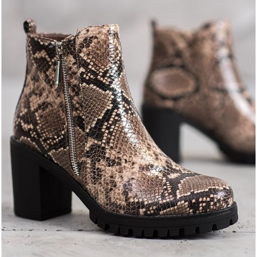 Botki Na Platformie Snake Print r.37 na Arena.pl