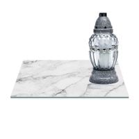 SZKLANA PODSTAWKA POD ZNICZE 40x30cm Marmur 379b