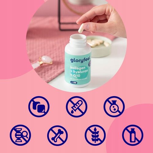 KOLAGEN RYBI + KOENZYM Q10 + KWAS HIALURONOWY skóra włosy 60 kaps gloryfeel na Arena.pl
