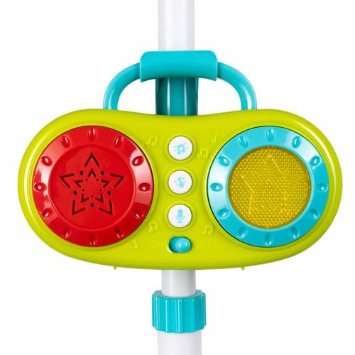 MIKROFON KARAOKE FUNKCJA NAGRYWANIA ZESTAW Z STATYWEM REGULACJA ŚWIATŁA LED na Arena.pl