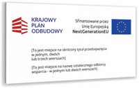 KPO Krajowy Plan Odbudowy TABLICA Unijna 80x40 cm PCV 3mm dofinansowanie