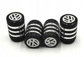 VOLKSWAGEN nakrętki na wentyle ALUMINIOWE kapturki VW wentylki 4szt.