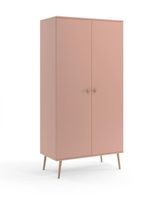 Wąska szafa IKON w stylu skandynawskim / róż naturalny