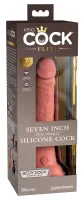 king cock elite silikonowy model anatomiczny z przyssawką 18 cm jasny