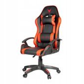 Fotel gamingowy Varr Zolder dla gracza dziecka ciche kółka 2x Poduszka RED