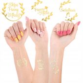 Zestaw Tatuaży 15szt Złoto Ekipa Panny Młodej Dekoracja Wieczór Panieński