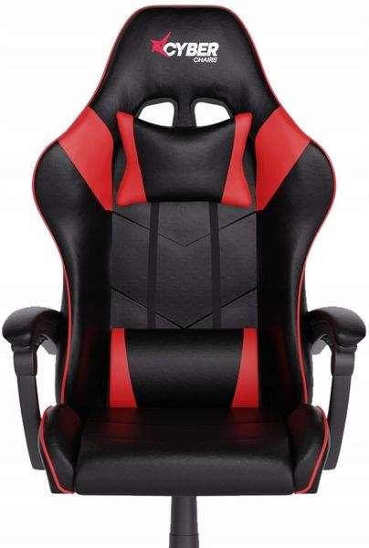 FOTEL GAMINGOWY CYBER CHAIRS X-LOGIC RED - BIUROWY zdjęcie 1