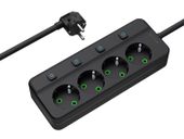 Przedłużacz sieciowy PS-480S 4-Gniazd 3m czarny 3x1mm