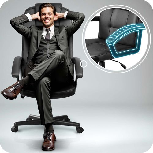 Fotel biurowy obrotowy Sofotel czarny na Arena.pl