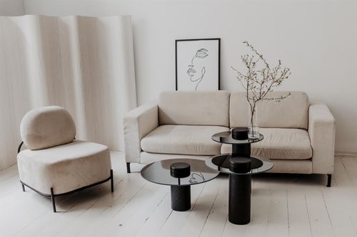 Stolik TYK 630 dąb czarny, blat lustro na Arena.pl