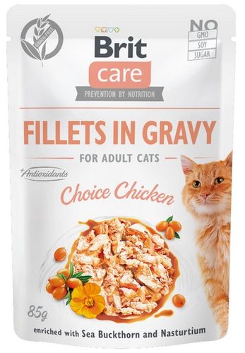Brit Care Cat Fillets In Gravy Choice Chicken Saszetka 85G na Arena.pl