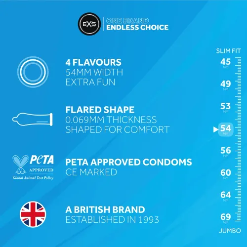 exs mixed flavoured prezerwatywy smakowe 48 szt. lateksowe zestaw na Arena.pl