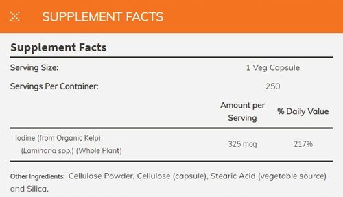 NOW FOODS KELP 325MCG 250K JOD TARCZYCA IODINE na Arena.pl