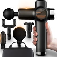 PISTOLET DO MASAŻU MASSAGE GUN + ZESTAW GŁOWIC Z WALIZKĄ