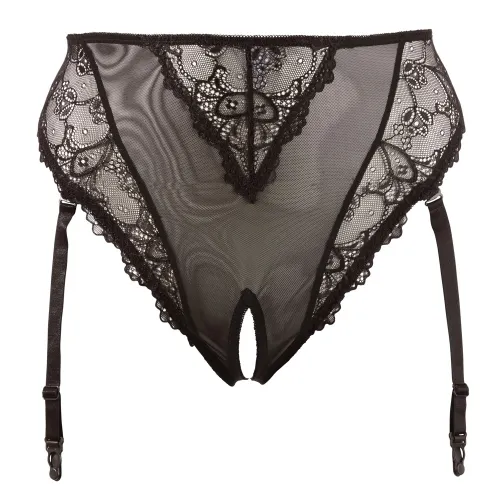 cottelli curves majtki modelujące z paskami do pończoch 2xl czarne na Arena.pl