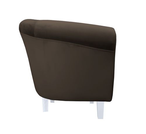 Fotel Milo nogi białe brąz MG05 na Arena.pl