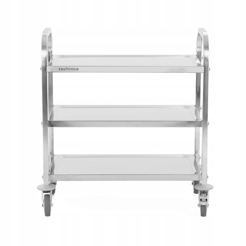 WÓZEK KELNERSKI 3-PÓŁKOWY NIERDZEWNY 75X40X83,5 CM GASTRONOMICZNY TECHNICA na Arena.pl