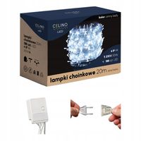 LAMPKI CHOINKOWE ZEWNĘTRZNE/WEWNĘTRZNE 188LED 20m ZIMNY BIAŁY WYTRZYMAŁE