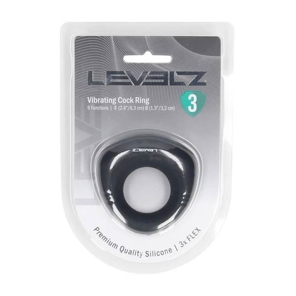 Sealed Liquid Silicone Vibrating Cockring - Black zdjęcie 2