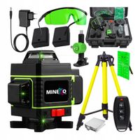 2X POZIOMNICA LASEROWA POZIOMICA 4D 16 LINII KRZYŻOWA 360 LASER ZESTAW STAT