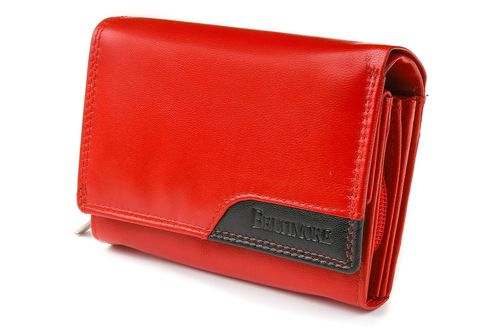 Damski Portfel Skórzany Czerwony Duży Rfid Beltimore 036 na Arena.pl