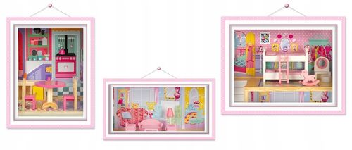 XXL DUŻY DREWNIANY RÓŻOWY DOMEK DLA LALEK MEBLE WINDA AKCESORIA LED na Arena.pl