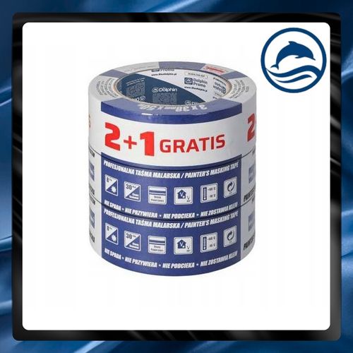 Taśma Malarska Niebieska Blue Dolphin Łatwe Usuwanie 38mm x 50m 2+1 GRATIS na Arena.pl