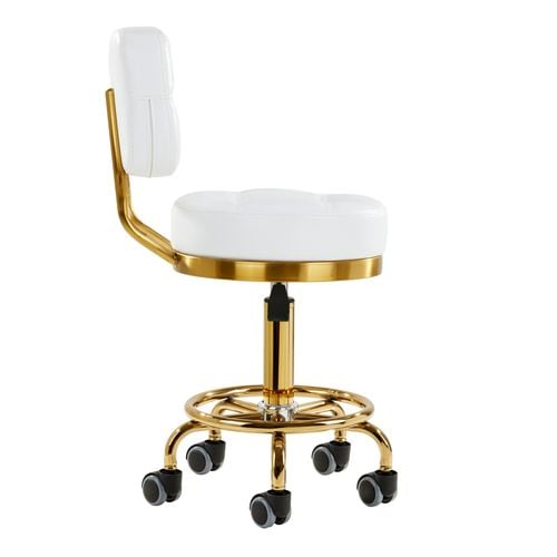 Taboret kosmetyczny Gold AM-830 Biały na Arena.pl