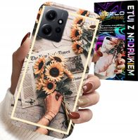 ETUI DO XIAOMI NOTE 12 4G - KWIATISTY WZÓR SŁONECZNIK SŁONECZNIKI