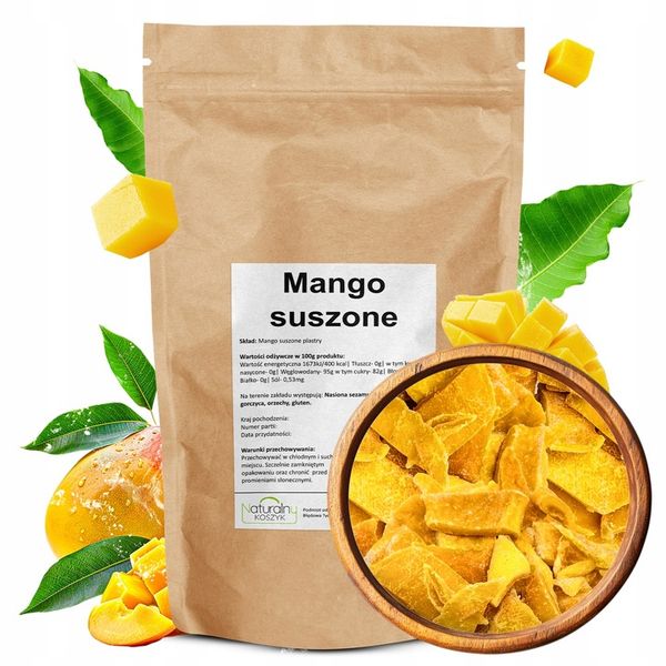 MANGO SUSZONE krojone 500g MANGO krojone 0,5kg zdjęcie 1
