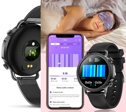 SMARTWATCH DAMSKI Rubicon RNBE74 - TERMOMETR, PULSOKSYMETR (sr020e) na Arena.pl