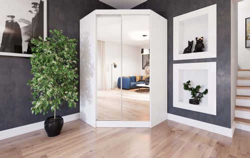 Szafa przesuwna NAROŻNA PARIS lustro na froncie na Arena.pl