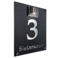 Tabliczka z numerem domu podświetlana solarna 30x40 Tablica Numer Domu