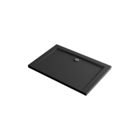 Forma X brodzik prostokątny 140x90 cm  struktura, niski, czarny mat